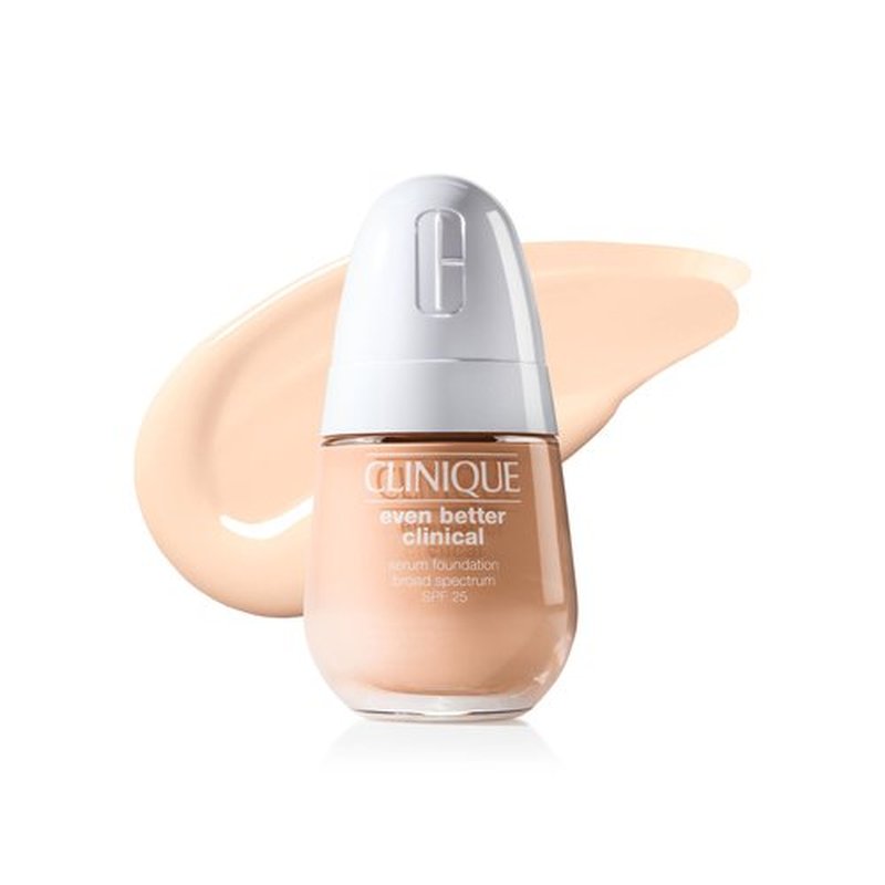 Clinique Even Better Clinical Serum Liquid Foundation SPF 25 With Vitamin C, Salicylic Acid + Hyaluronic Acid For Combination to Oily Skin Types | Full Coverage + Matte Finish, Breeze, 1 Fl Oz