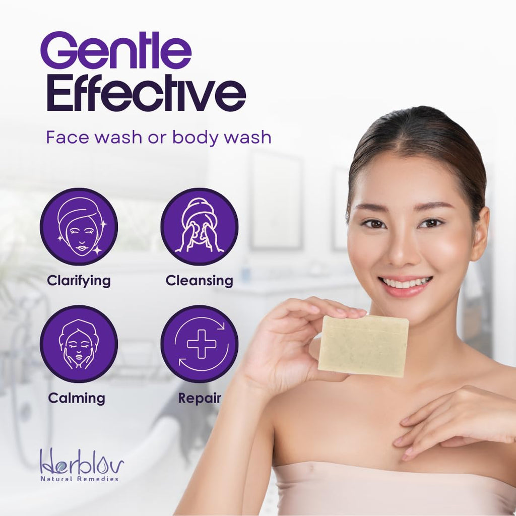 Zinc Soap Bar with Zinc Pyrithione – Gentle All-Natural Face & Body Wash – Daily Cleansing Formula for Oily, Sensitive & Blemish-Prone Skin – Exfoliating Bath Bar Skincare Cleanser – Made in USA