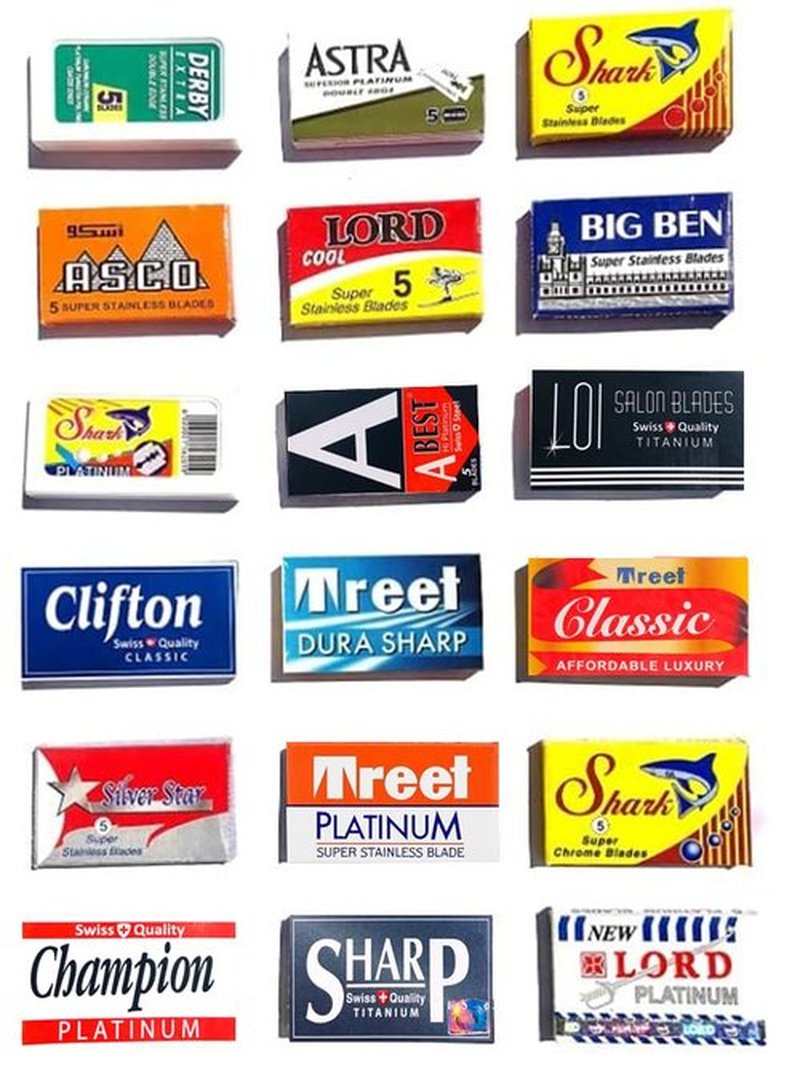 Astra Double Edge Razor Blades Sampler - 100 Quality Blades from 18 Different Brands