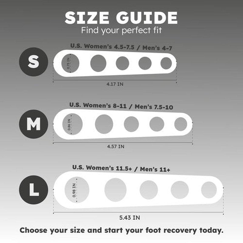 Natural Toe Spacers & Separators, Fast Pain Relief from Hammertoe & Bunions | Food Grade Silicone Toe Stretchers Used for Walking, Running & Yoga Practice | Small