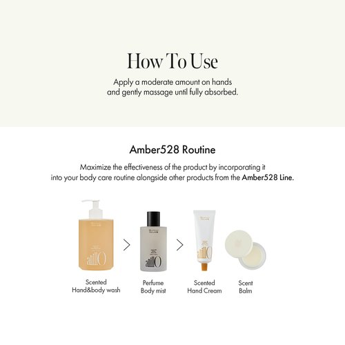 ANILLO Amber528 Scented Hand Cream – Vegan Moisturizer with Yuzu Extract, Hinoki Cypress Oil, Shea Butter & Ceramide – Amber Scent, Paraben-Free, 1.69 fl. oz