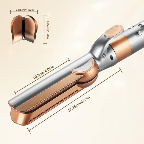 TOSAGE Airflow Attachment for Dyson Airwrap Styler, Straight Attachment No Hot Plates for Smooth Hair Style with Less Damage for Dyson Airwrap HS01 HS05 HS08 i.d. Copper