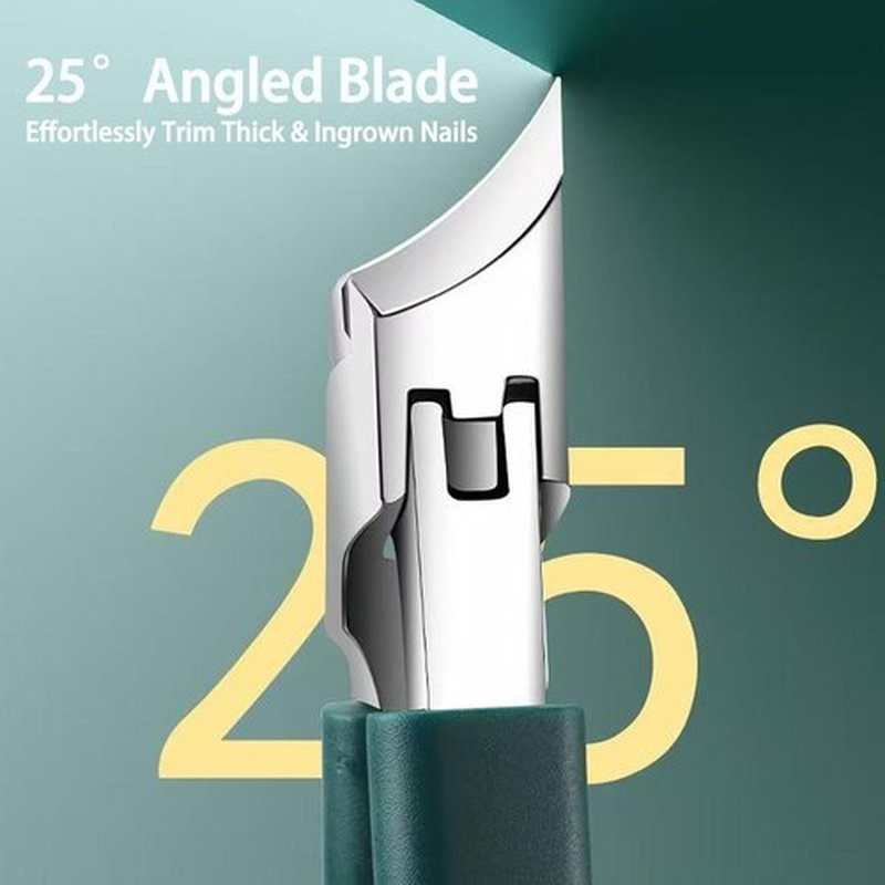 Eagle Beak Beveled Nail Clippers,3-Piece Set of Upgrade Stainless Steel Wide Jaw Opening Anti-Splash Nail Clipper,Wide Jaw Opening Anti-Splash Slanted for Ingrown & Thick Toenails for Men Women