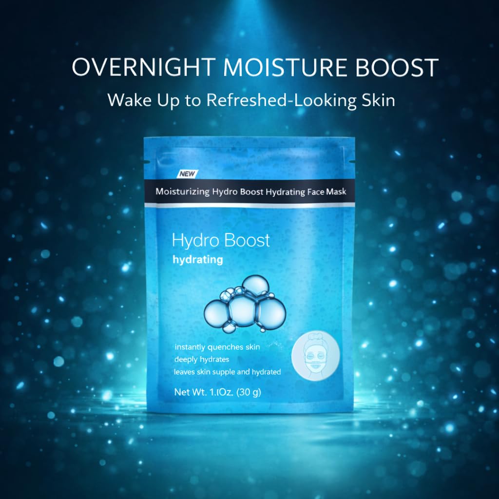 Daily Facial Sheet Mask, 1 oz Single Use Face Mask with Smooth Gel Texture, Refreshing Skin Care Mask for Home and Travel Use, Suitable for All Skin Types