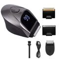 SUYOOULIN Self-Haircut Hair Clippers, Shortcut Grooming Haircut Kit, Waterproof Rechargeable Cordless Electric Hair Trimmer Men Head Clippers, 2 Cutting Heads, 4-in-1 Limit Comb (Grey)