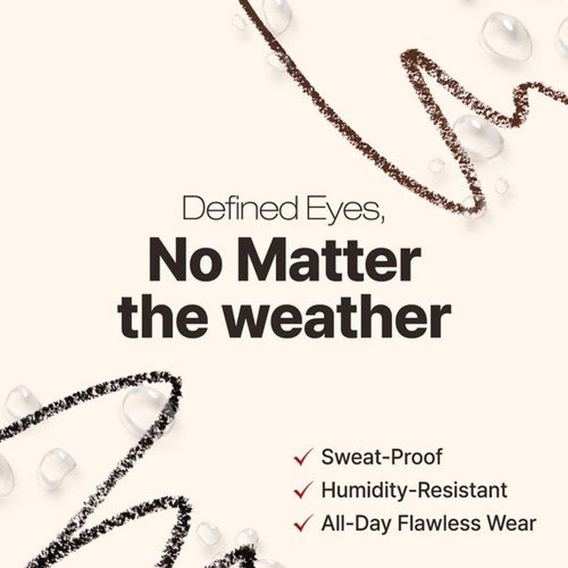 CLIO Extreme Gelpresso Pencil Eyeliner, Gel Smooth Waterproof Formula, One Swipe High Pigment Color, Smudge Resistant Long Wear, Creamy Glide, Blend Control, Defined Eye Precision (001 Black Brown)