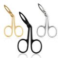 Haikole Tweezers for Women Facial hair 3 Pieces Eyebrow Tweezers,Scissor Tweezer for Remover Facial Hair Eyebrows Care Wig Plucking,Scissor Handle Tweezer Scissors (Curved)