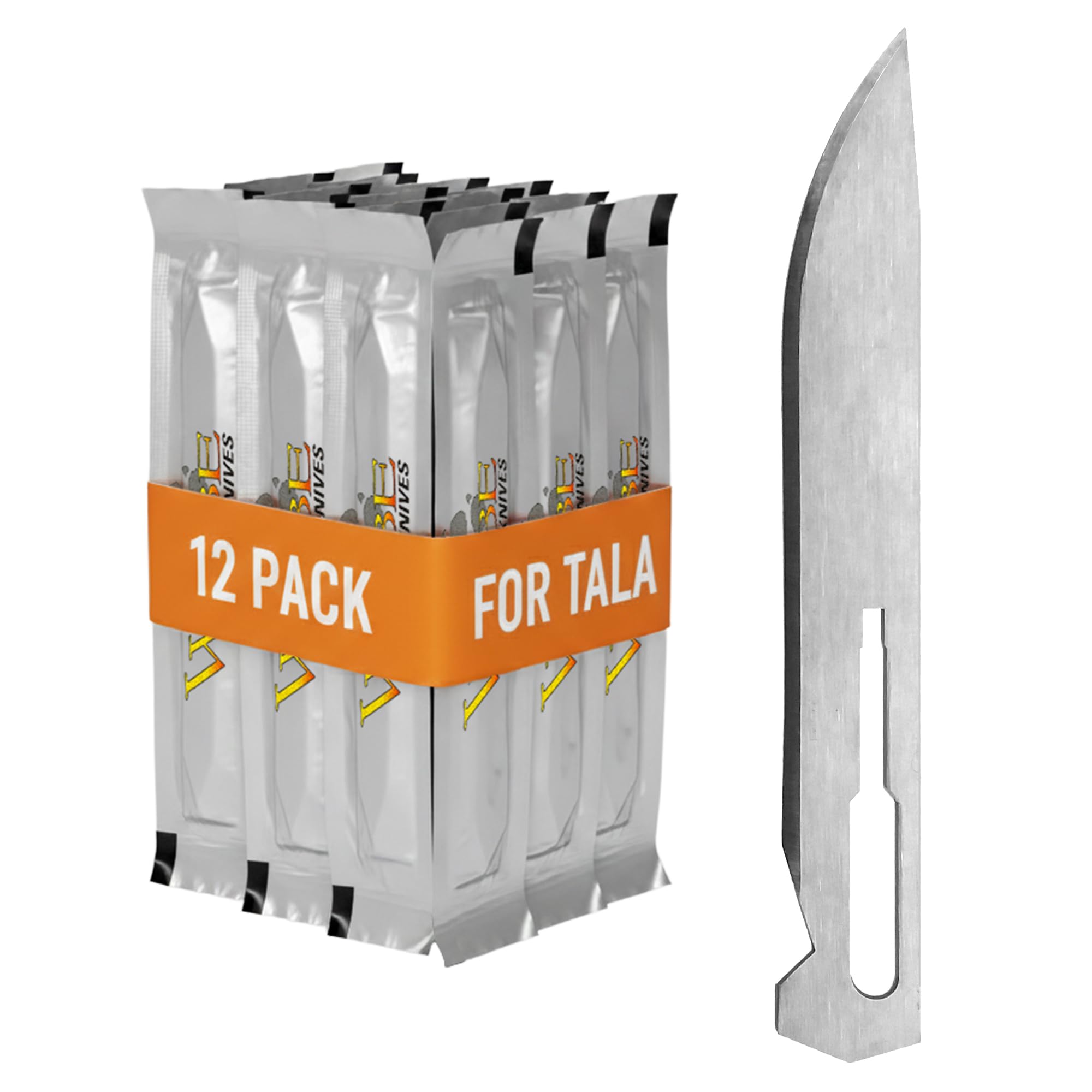 Wiebe Tala Replacement Blades (12-Pack) | Surgical-Grade Scalpel Blades for Hunting & Game Processing