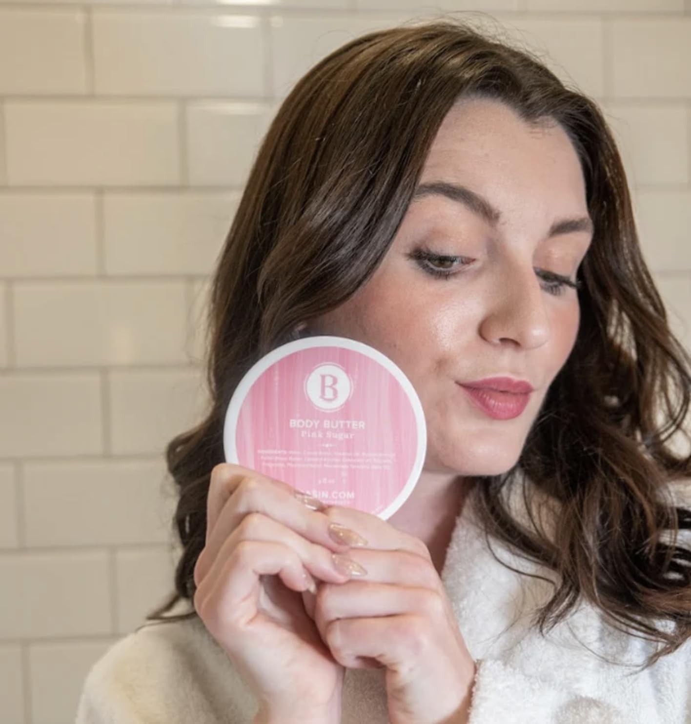 Basin Pink Sugar Body Butter - Natural Cotton Candy Scent Moisturizer with Shea Butter & Cocoa Butter - Sweet Body Cream for All Skin Types - Made in USA