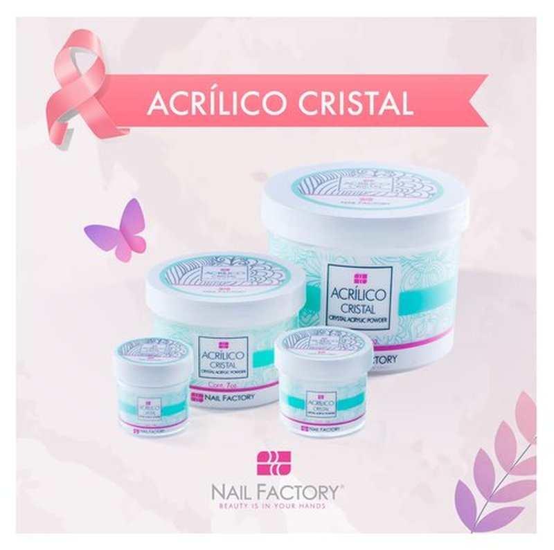 NAIL FACTORY - PROFESSIONAL GRADE CLEAR ACRYLIC POWDER 7 OZ, Professional Acrylic Powder for Sculpting & Building Nails.