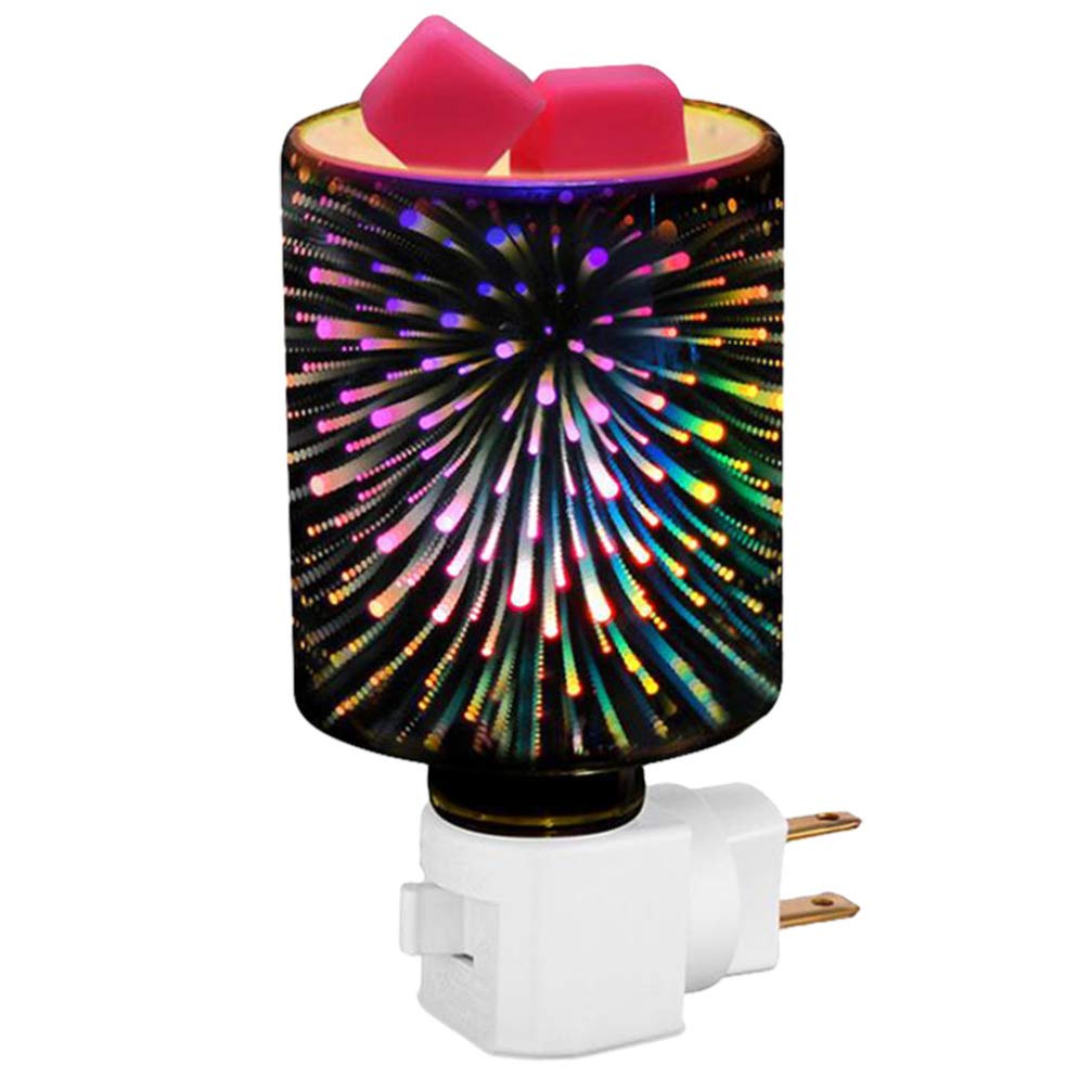 Uonlytech Electric Wax Melt Warmer Plug-in Glass Fragrance Warmer Oil Burner Scent Wax Tart Warmer Lamp Night Light for Spa Wedding Home Decor