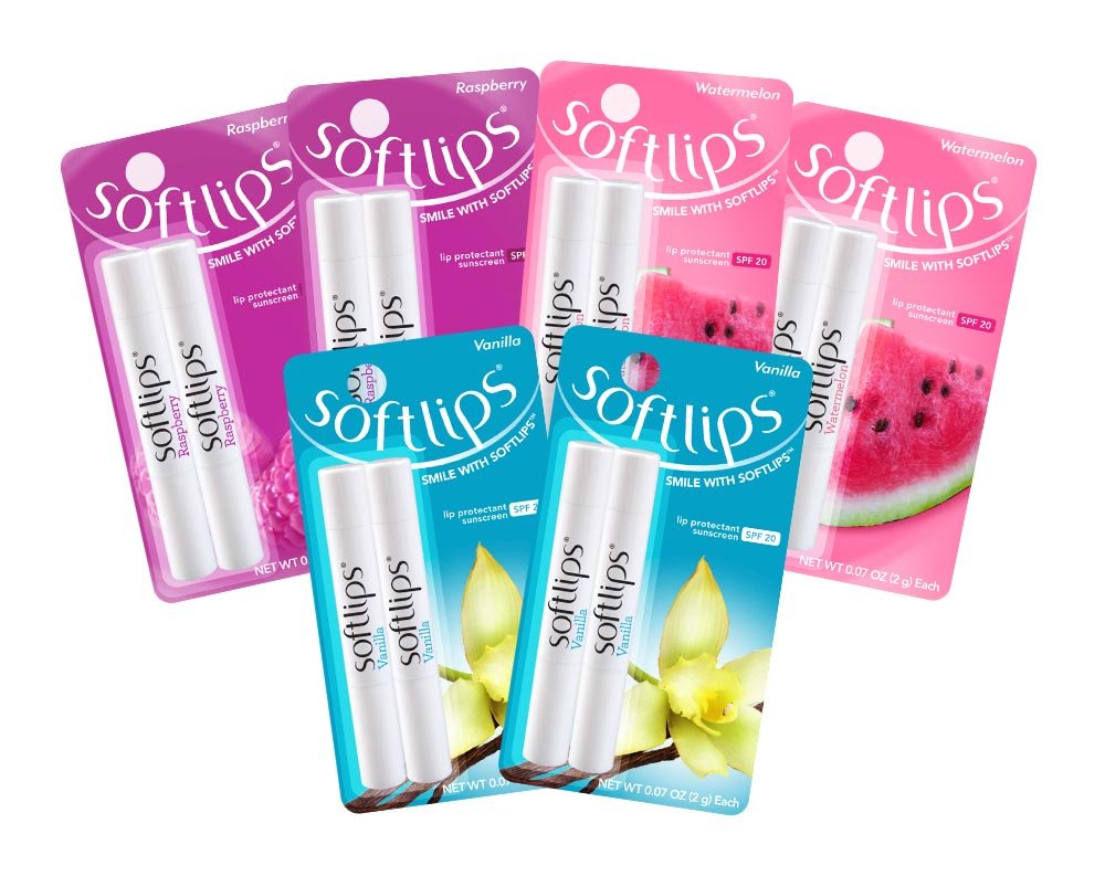 Softlips Protectant/Sunscreen SPF 20 Assorted Fun Flavors Lip Balm, 2 Count (Pack of 6)
