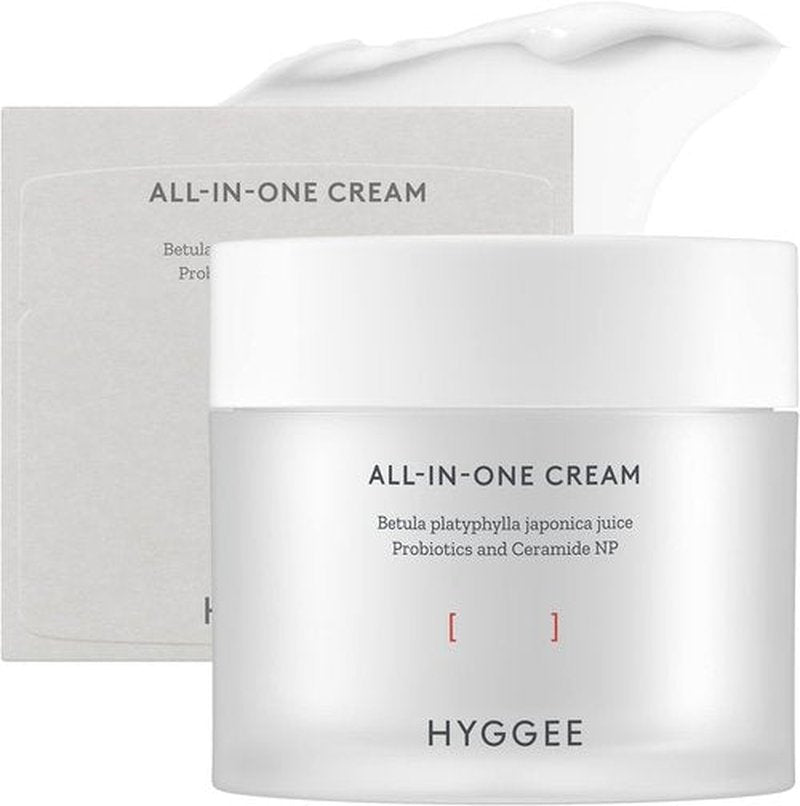 KSBC HYGGEE All in One Cream - High Moisture Barrier Face Moisturizer for Dry Skin - Probiotics & Ceramide - Non Sticky Moisturizing Cream - Skin Irritation Free, 2.7oz.
