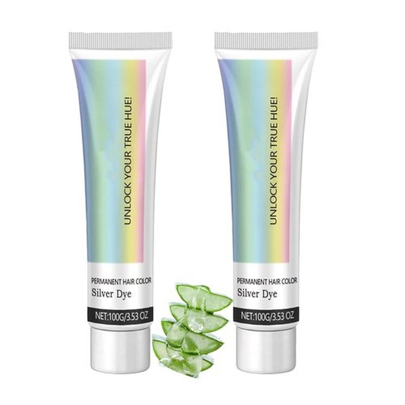Regine Switzerland Silver Hair Dye - 2-in-1 Nourishing Color & Conditioning Essence | 3.53 Fl Oz (2 Pack)