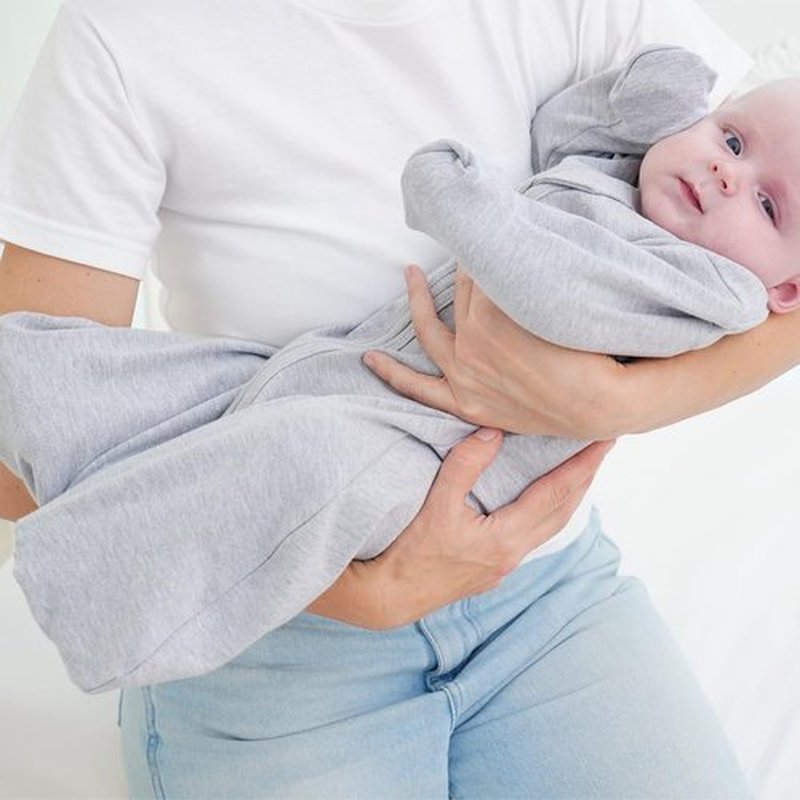 Skiennix Transition Swaddle Sleep Sack - 2-Pack 0-3 Months with Mitten Cuffs & 2-Way Zipper, 100% Cotton