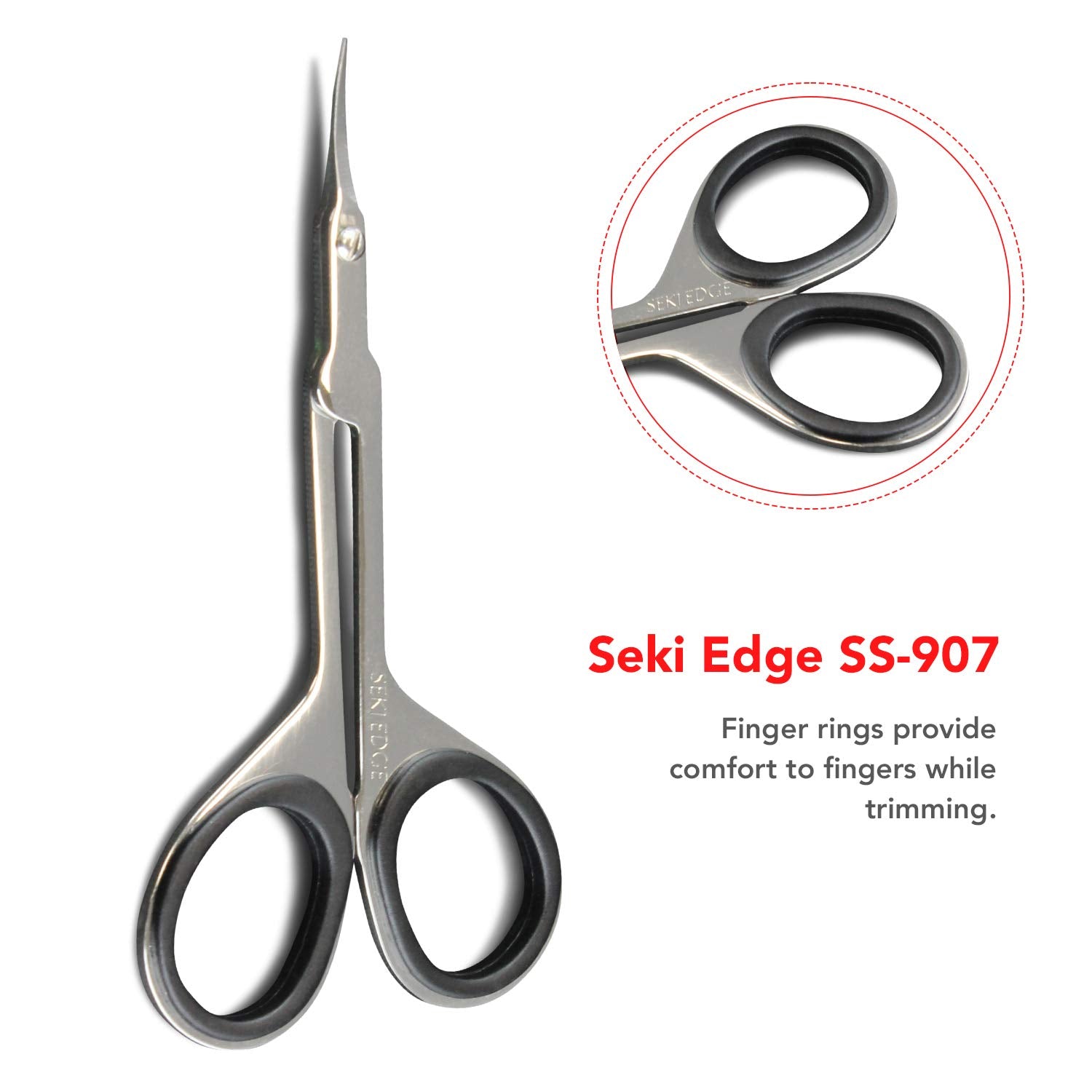 Seki Edge Stainless Steel Makeup Scissors - (SS-907) Eyebrow Scissors for Trimming Brows & Other Facial Hair