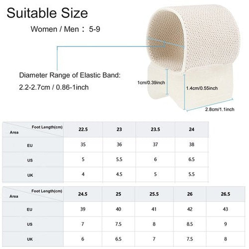 8 Pack Big Toe Spacers Toe Separators for Women Men, Sweat-Absorbent Elasticated Strap Designed and Non-Slip Toe Separators That Do Not Come Off Easily for Overlapping Toes Bunion Correct Toes