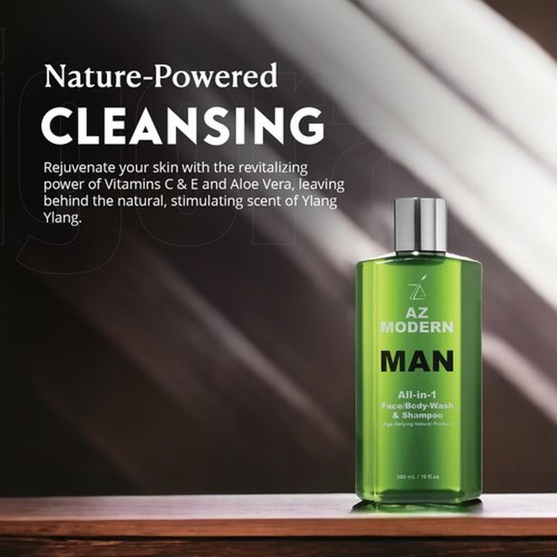 Skiennix 3-in-1 Face Wash, Body Wash & Shampoo - Aloe Vera & Jojoba Oil Formula | 10.14 FL OZ | Cleanses Sweat & Dirt