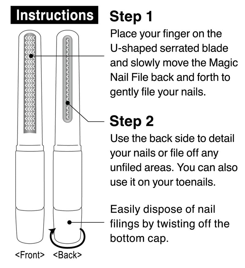 魔法のつめけずり Magic Nail File Stainless Steel Nail File – Semi-Permanent Use, Washable & Reusable, Durable Nail Filer Traps Nail Dust 日本製 Made in Japan Orange