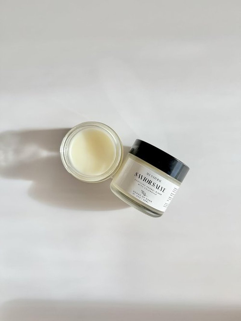 Herbs of Eden Savior Salve | Herbal Balm with Calendula, Comfrey, Yarrow, Plantain & Chamomile | Organic Eczema & Dry Skin Relief for All Ages | USA Made
