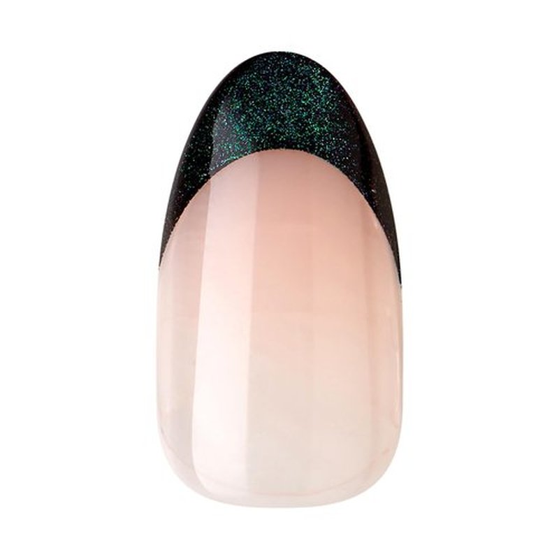 KISS imPRESS No Glue Mani Press On Nails, Premium, 'Visions', Green, Medium Size, Almond Shape, Includes 30 Nails, Prep Pad, Instructions Sheet, 1 Manicure Stick, 1 Mini File