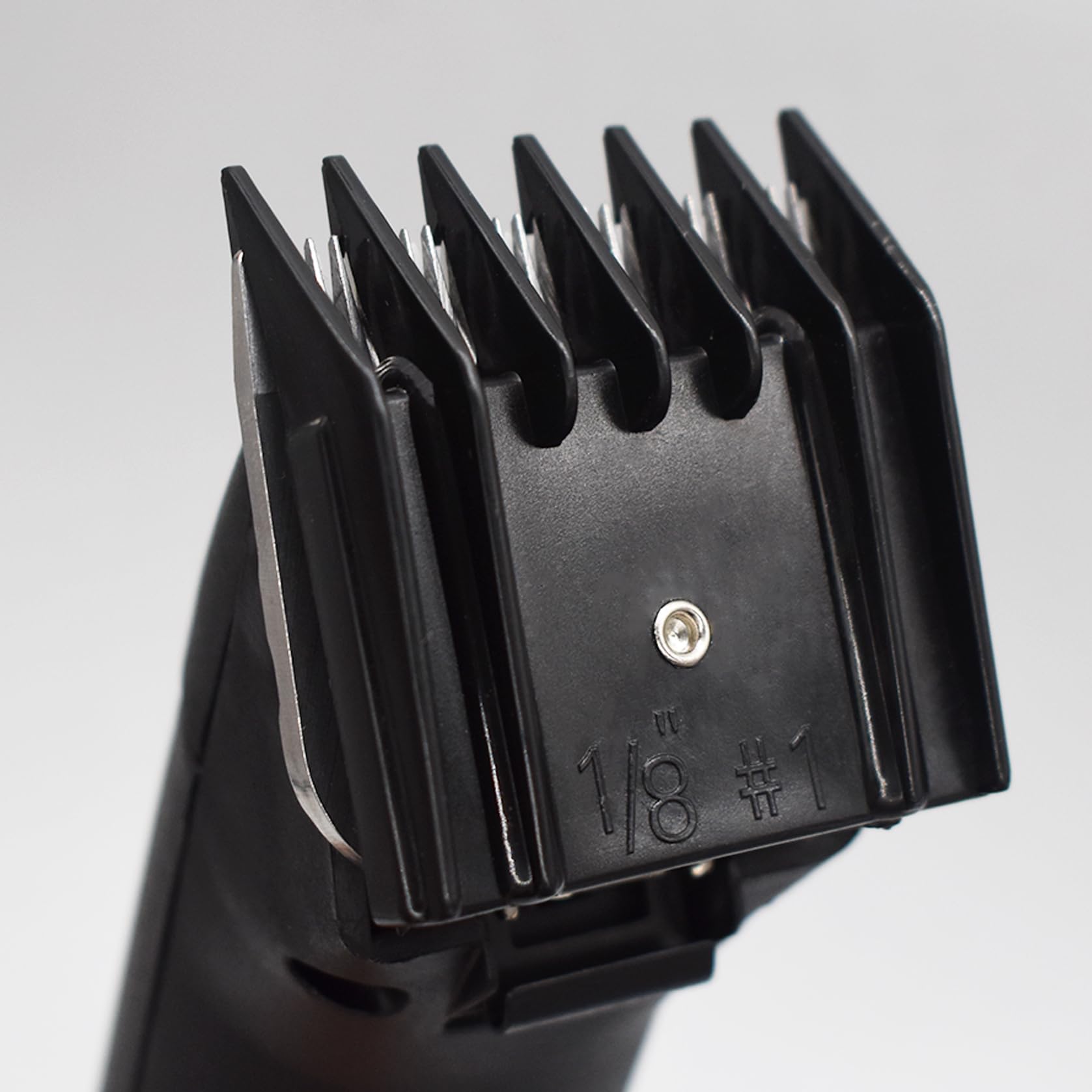 Professional A5 Style Animal Hair Clipper Attachment Guard Guide Cutting Combs 76926-900, Compatible with Oster Classic 76 A5 Andis AG BG Wahl KM Pet Groomers (Black, #1-1/8")