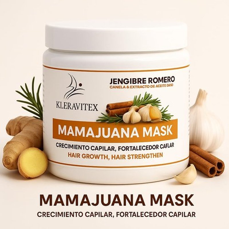 Kleravitex Mamajuana Hair Mask - Deep Nourishing Treatment with Ginger & Rosemary - 60 OZ Paraben & Sulfate Free