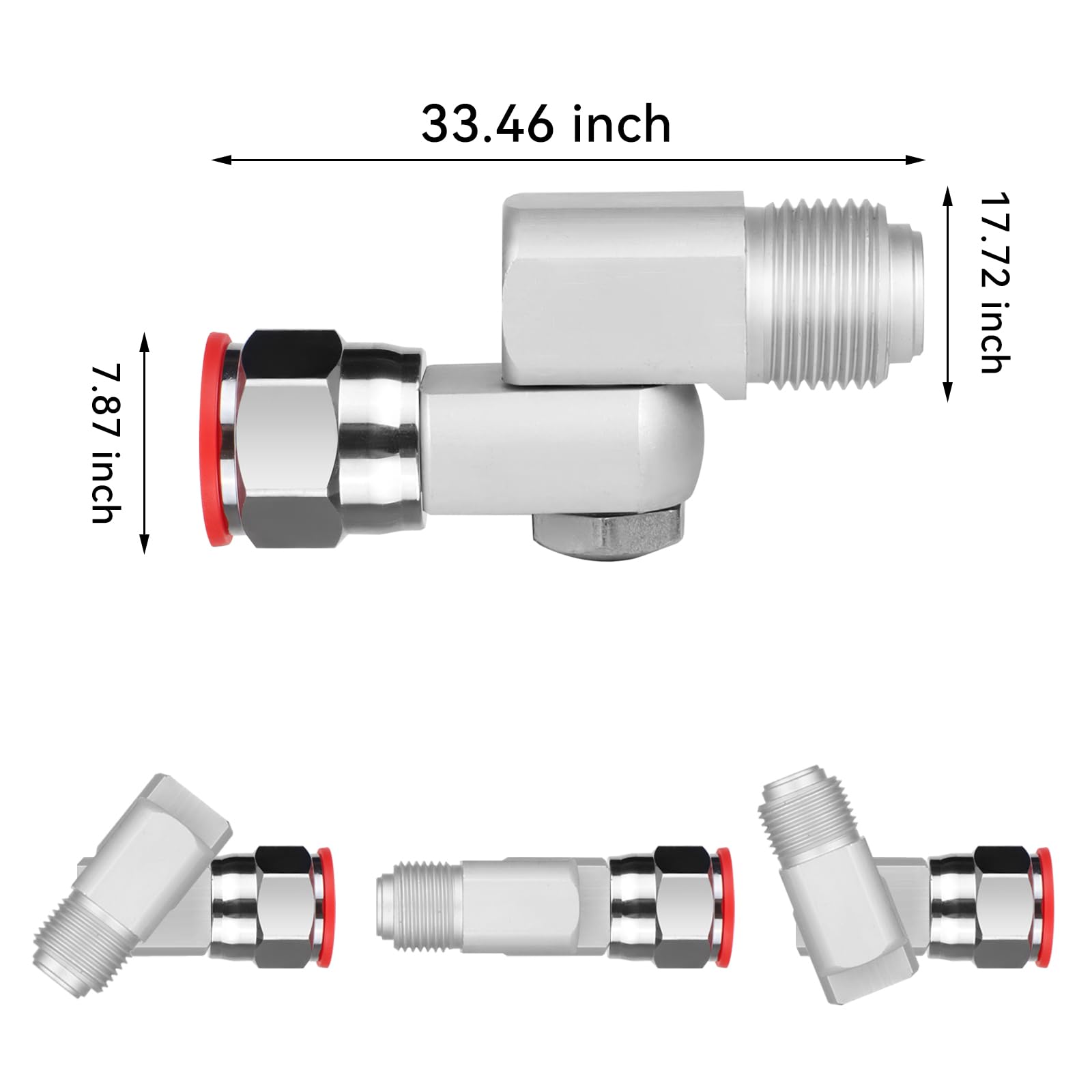 GregYoung 2 Pack Swivel Joint for Airless Paint Sprayer,Airless Wand Extension Accessories,Replace Fan Pivot for Airless Spray Gun,Compatible with Graco 235486 7/8 Inch Thread 180 Degree Rotation