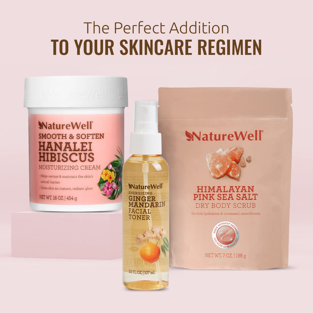 NATURE WELL Hanalei Hibiscus Smooth & Soften Moisturizing Cream For Face & Body, Infused With Natural Oils & Extracts, Restores Skin Moisture Barrier, 16 Oz.