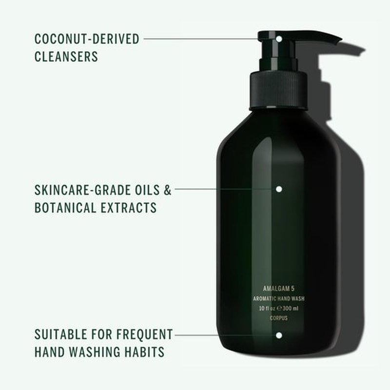 Corpus - Amalgam 5 Aromatic Hand Wash with Argan Oil & Vitamin E | Vegan, Non-Toxic Formula | 10 fl oz