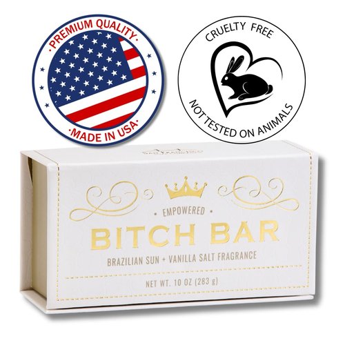 San Francisco Soap Company Btch Bars | for Her | No Harmful Chemicals - Good for all Skin Types - Made in the USA | 10Oz | Brazilian Sun & Vanilla Salt