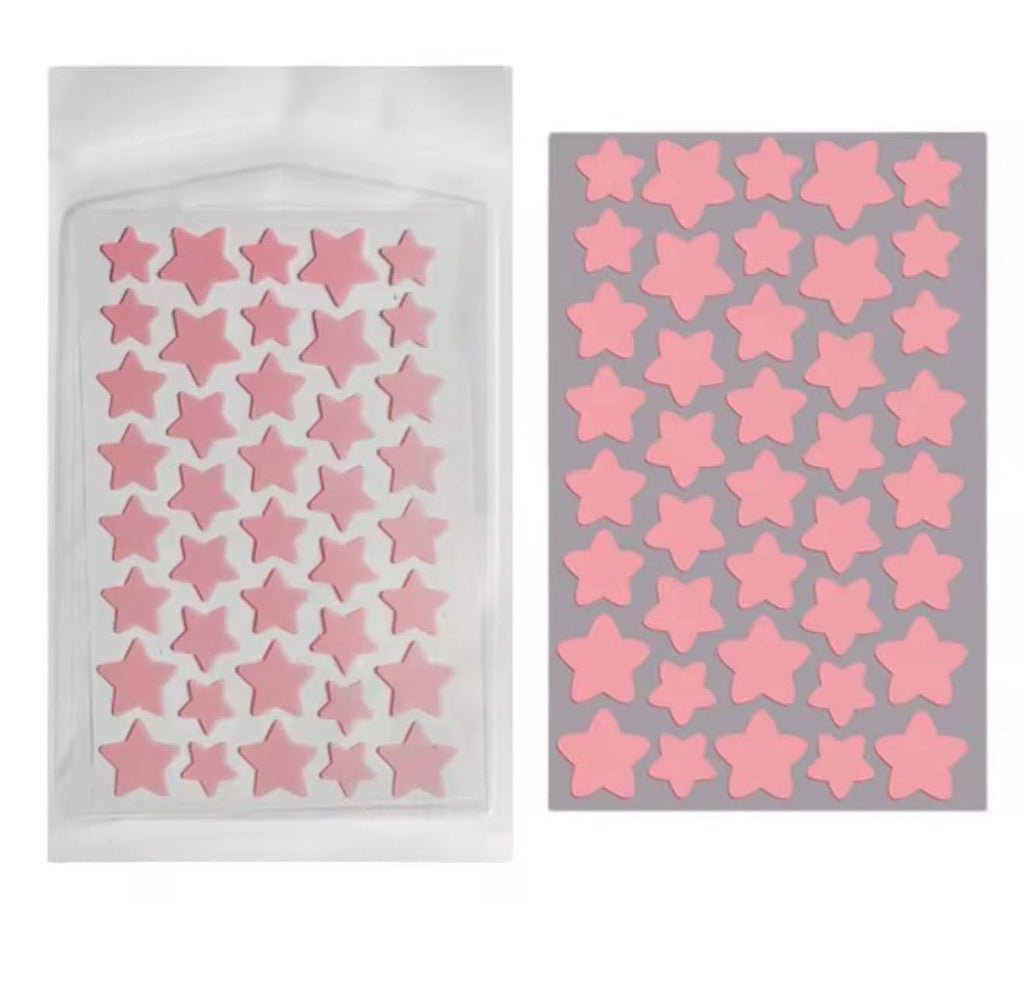 BEAUTIVANA 10 Sheets Star Pimple Patches for Face – Hydrocolloid Acne Stickers, Pink Star Blemish Patches for Skin Care and Healing, Facial Spot Treatment with Pore Cleansing Strips and Masks