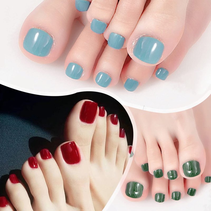 XEAOHESY 440 Pieces 20 Sheets Dark Solid Color Toe Nail Polish Strips Toe Nail Wraps with Nail File Self-Adhesive Gel Nail Strips Toe Nail Stickers Full Nail Wraps for Women Toenail Art