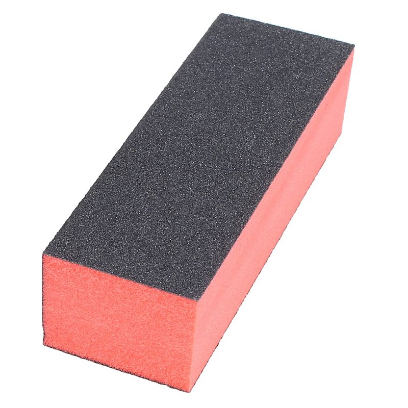uxcell Sponge Nail File and Buffer Set, 4 Way Nail Buffer Sanding Block Manicure File Polishing Smooth Tool Kits, 10 PCS Nail Buffing Grinding Polisher File for Salon Home Use, Black Red