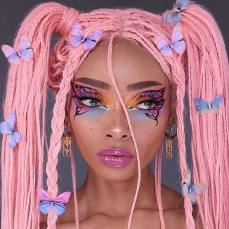Pre stretched Braiding Hair 26 Inch Pink Braiding Hair Extensions Yaki Braids Hair Hot Water Setting Synthetic Easy Hair Colored Braiding Hair Crochet Hair (26 Inch,3 Packs,Light Pink#)