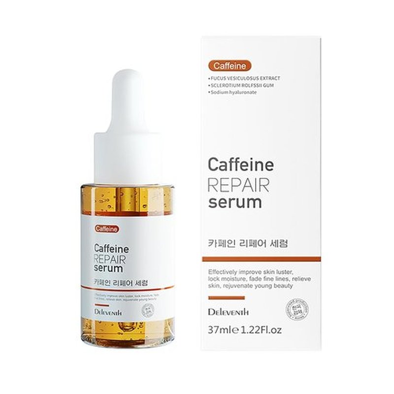 DEleventh Caffeine Repair Face Serum - Anti-Aging Formula with Natural Extracts | 37ml for Hydration & Puffiness Relief