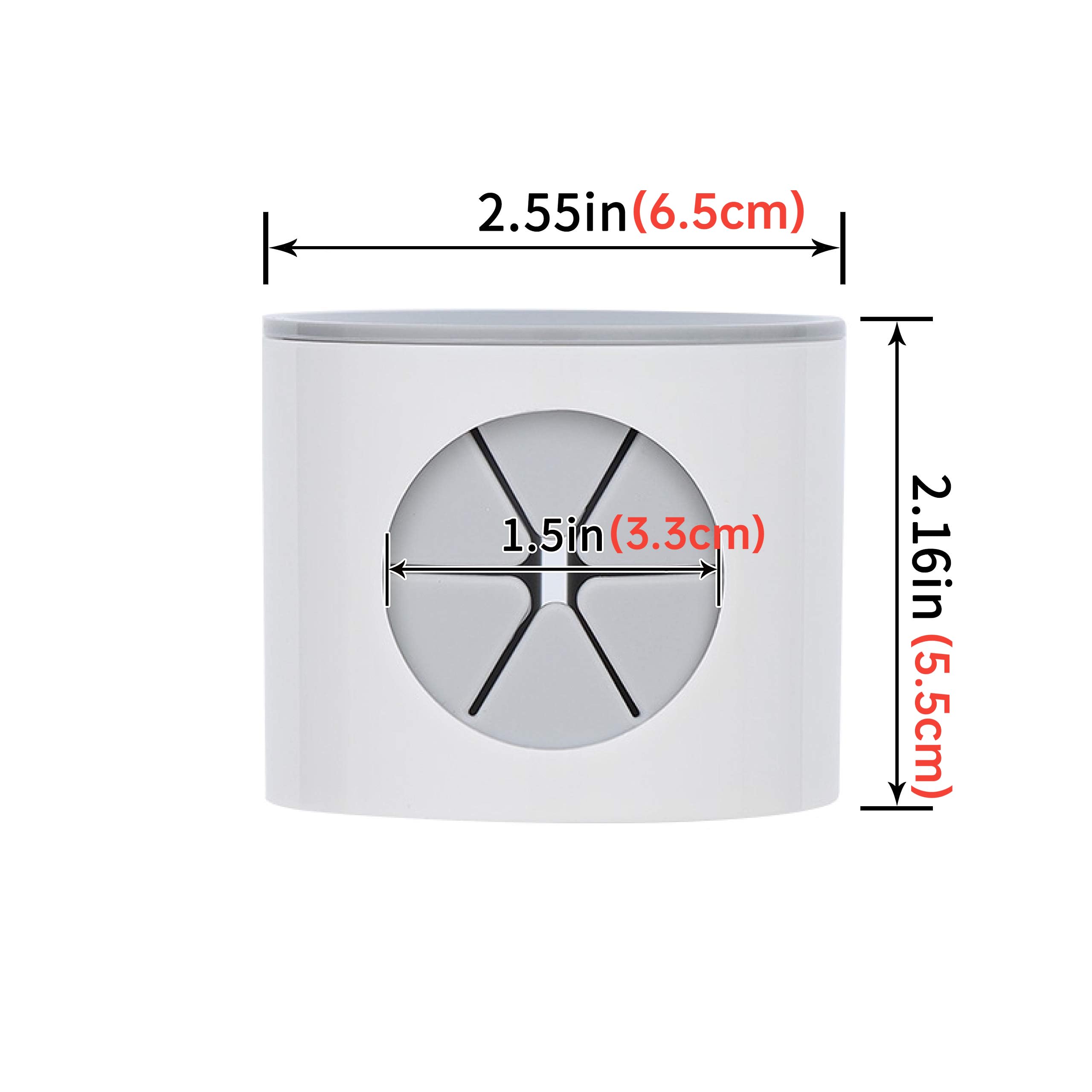 LaLand Electric Toothbrush Holder, Wall Mounted for Shower Space-Saving, Storage Organizer Caddy for Kids, Bathroom Decor (2, Grey)