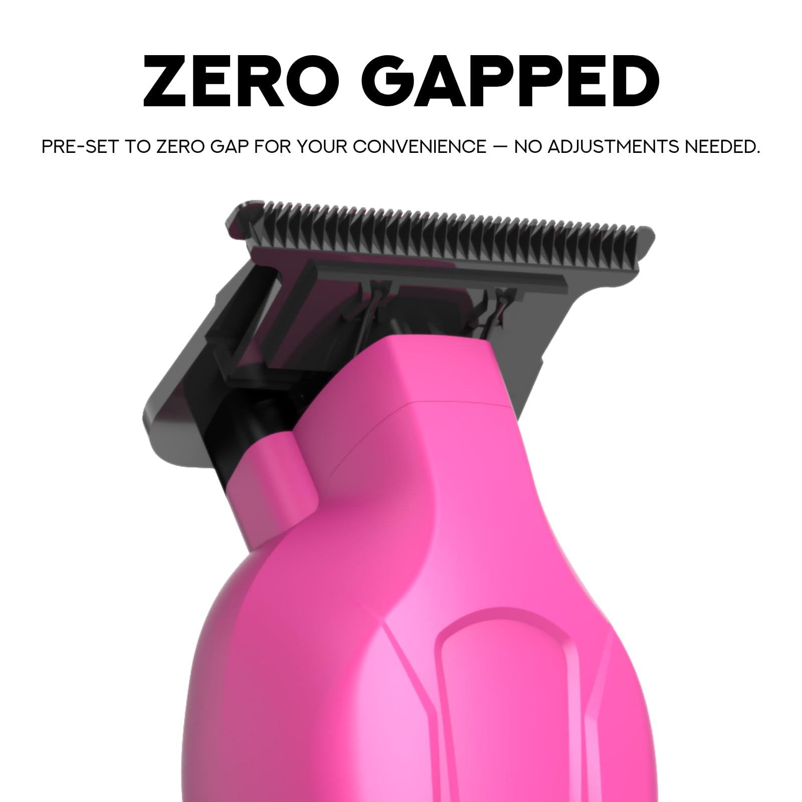 Supreme Trimmer Vader Trimmer & Crunch Foil Shaver Barber Haircutting Kit | Professional DLC T-Blade Beard Trimmer & Waterproof IPX6 Shaver Set | Pink
