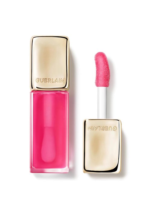 Guerlain Kiss Kiss Bee Glow Oil - 458 Rose Glow Lip Oil for Women - 0.3 oz Hydrating Formula
