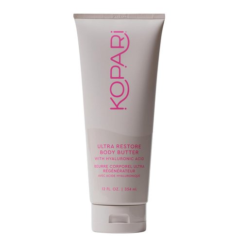 Kopari Jumbo Ultra Restore Body Butter - Whipped Lightweight Formula with Hyaluronic Acid & Mango Seed Butter | 12 oz for Deep Moisture