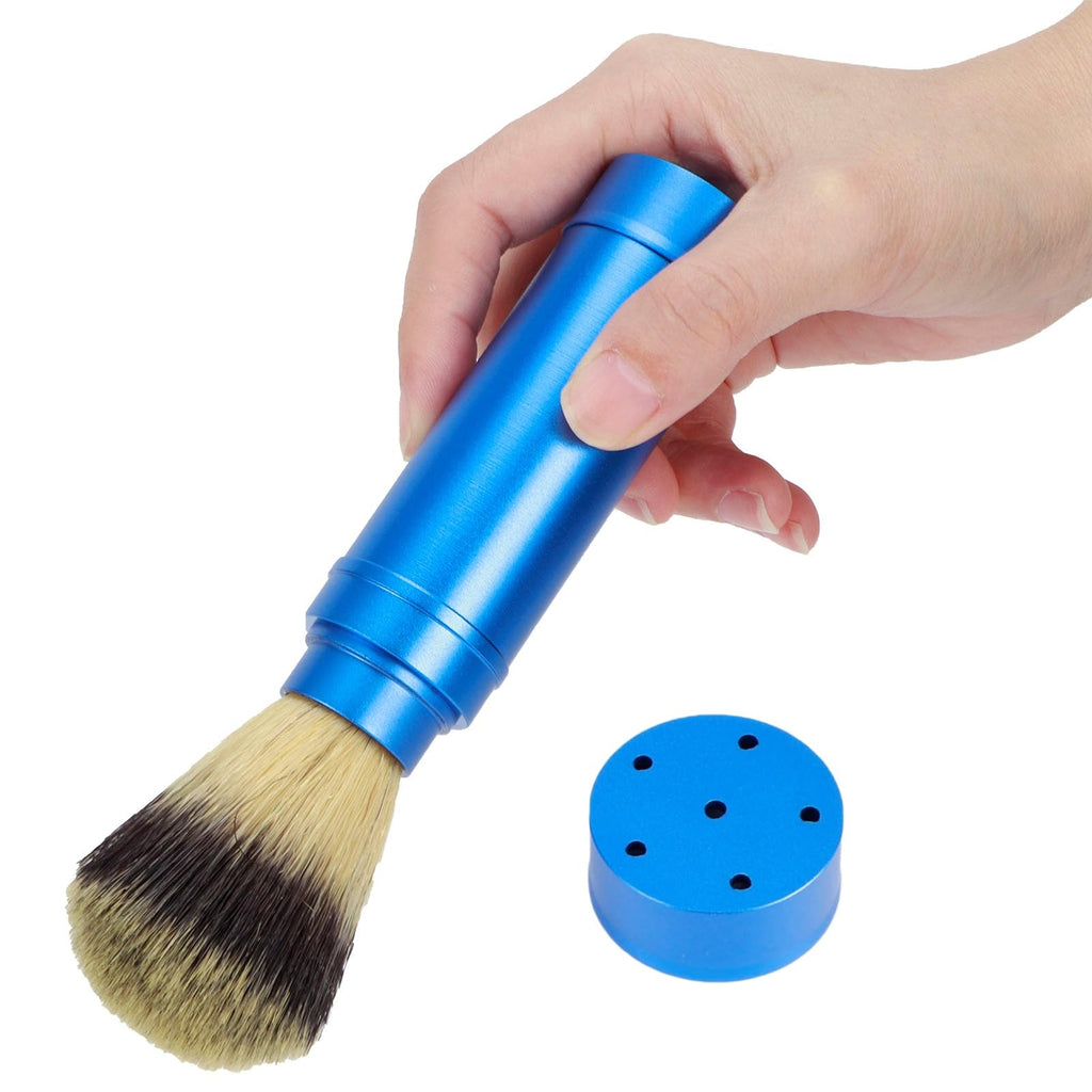 Travel Shaving Brush- Soft Synthetic Luxury Shave Brush, Retractable Facial Cleaning Grooming Tool for Shaving Razor,Safety Razor, Double Edge Razor, Straight Razor