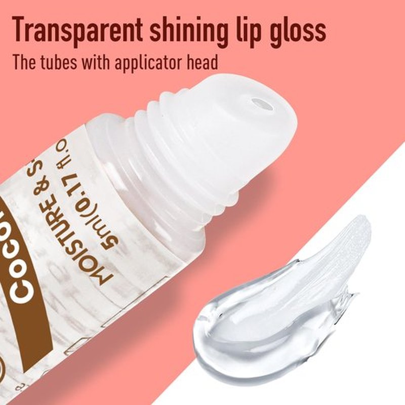 AZEN 24 Pack Lip Gloss Set, Clear Lip Gloss Bulk, Lip Oil for Dry Cracked Lips Moisturizing Hydrating Nourishing with Vitamin E, Valentines Gifts Easter Basket Stuffers