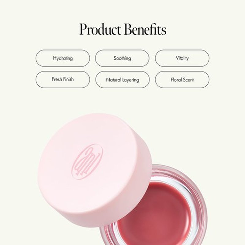 Rosy Glow Balm – Hydrating & Illuminating Multi-Use Balm | Dewy Glowy Finish, Nourishing Tint | Vegan, Cruelty-Free Korean Lip & Cheek Care | 0.5oz