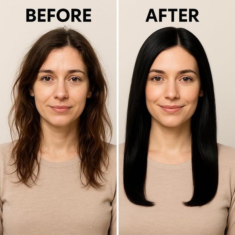Black Hair Dye Shampoo 3 in 1 Instant Black Color, Moisturizing & Nourishing Formula Herbal Hair Dye for Men & Women,Long-Lasting Shine- Just wait 15-20 minutes and rinse with water (500 ml)