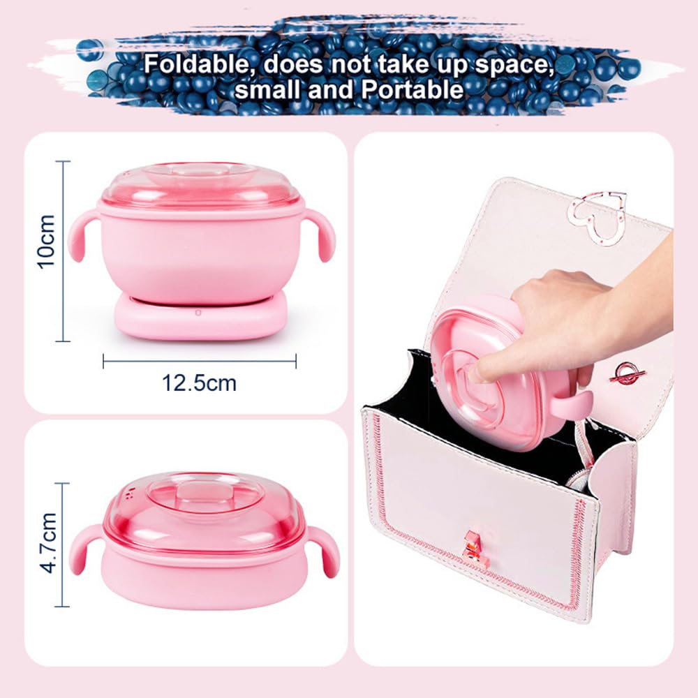 TARSHYRY 400ml Electric Hot Wax Warmer Machine for Hair Removal, Portable Silicone Wax Warmer, Waxing Kit & Pot Liner Wax Heater for Eyebrow,Legs,Face (100W)