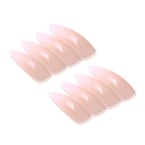 Allstarry 120pcs Extra Long Ombre French Fake Nail Natural Nude Stiletto Press on Nails Full Cover Artificial Wedding Party Manicure Nail Tips for Women and Girls