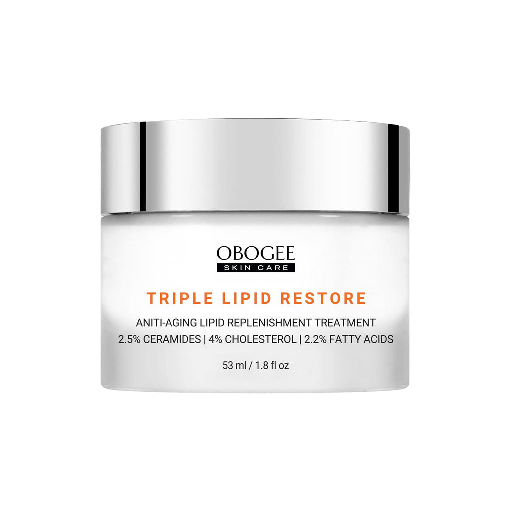 OBOGEE Triple Lipid Peptide - Restore & Fix Mature Skin Advanced Anti-Aging Cream for Radiant, Smooth Skin (90 ml /3.0 fl oz)