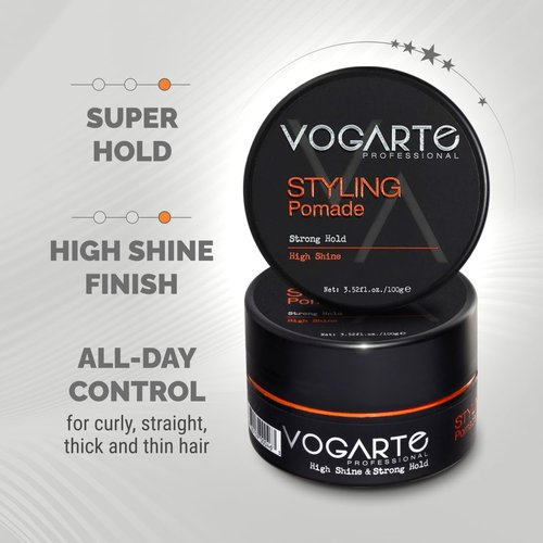 Regine Switzerland Hair Styling Pomade - Strong Hold, Medium Shine, Water-Based, 3.52 oz