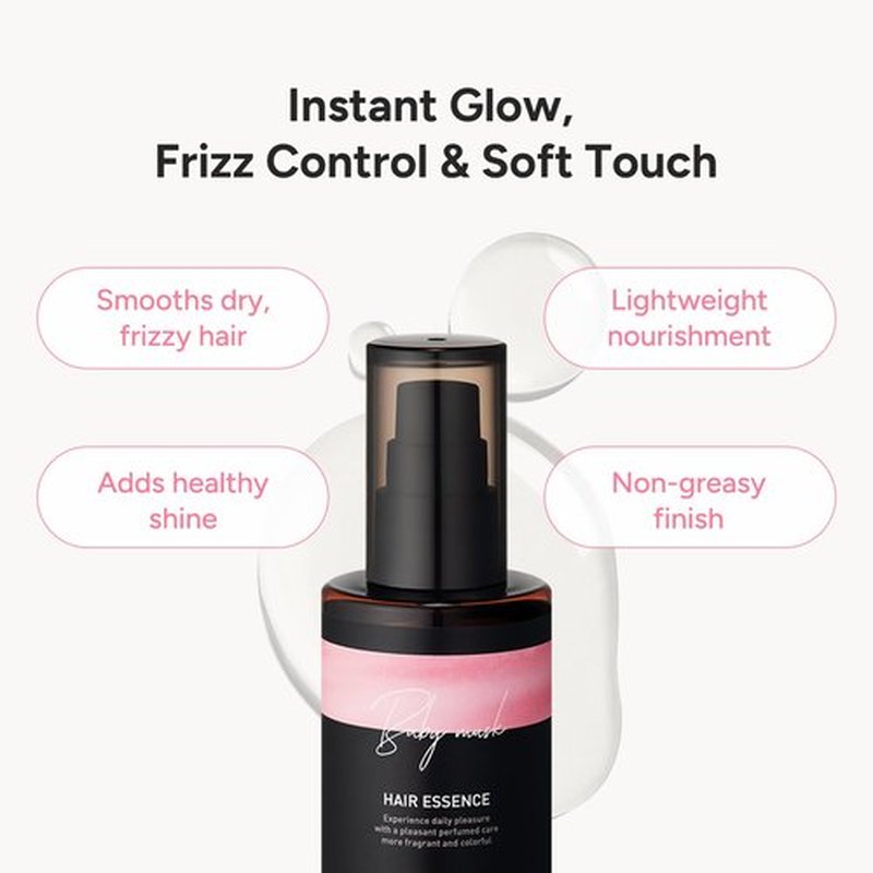 BANANAL 2-in-1 Korean Hair Perfume Oil & Serum with Moroccan Argan Oil & 12 Amino Acids for Dry, Damaged, Glass Hair Shine & Frizz-Control – Paraben & Alcohol-Free – Baby Musk, 100ml / 3.38 fl oz