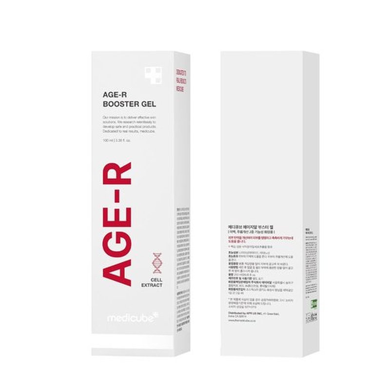 Medicube Age-R Booster Gel Serum - Nourishing Facial Serum with Plant Stem Cells & Hyaluronic Acid | Hypoallergenic Korean Skincare